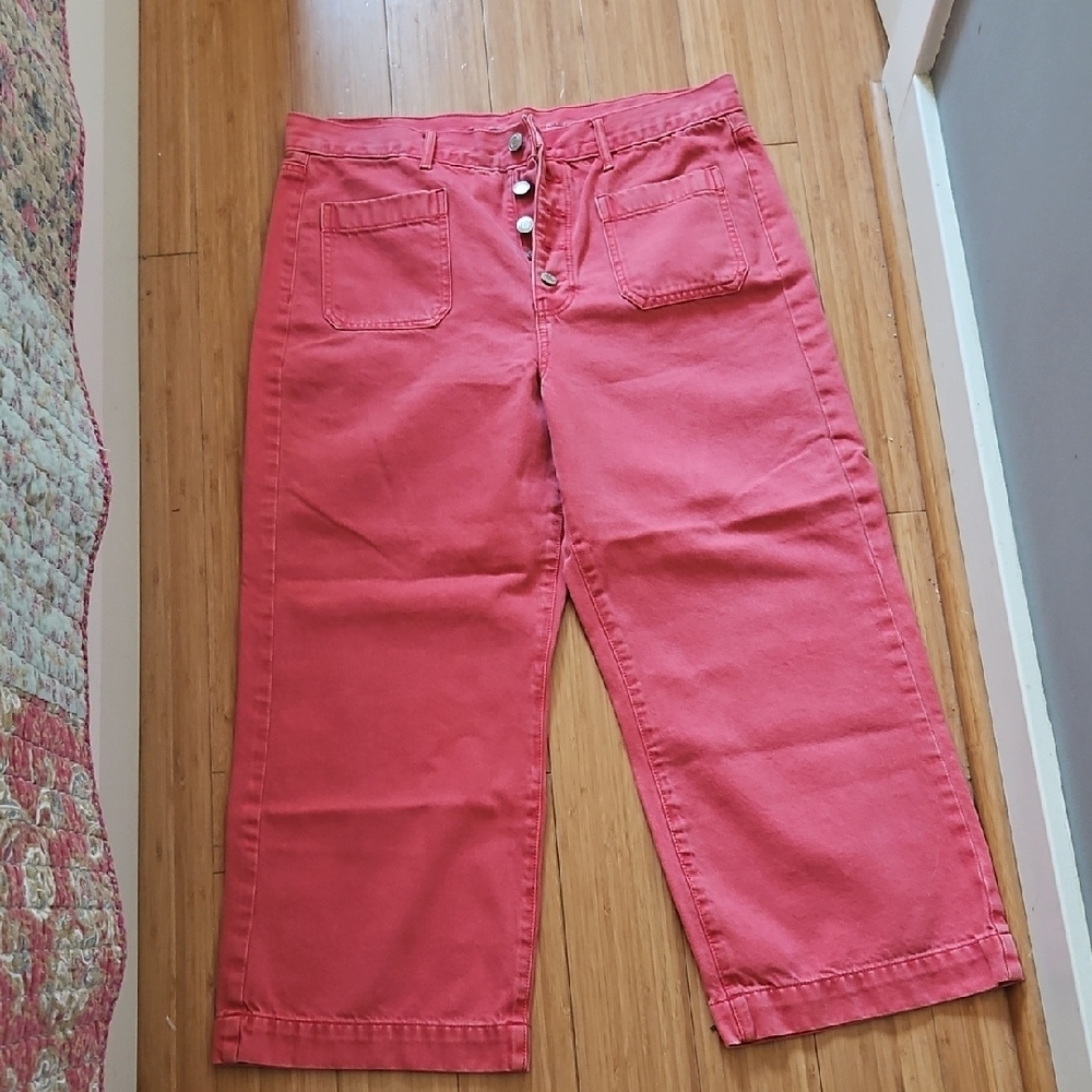 American Eagle Wide Leg Crop Jean Size 36